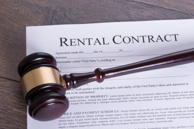 Rental contract legal concept clipart