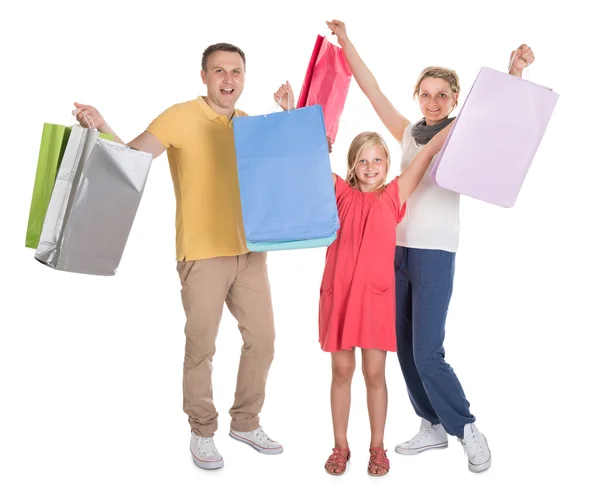 Giovani Famiglia Shopping Insieme — Foto Stock