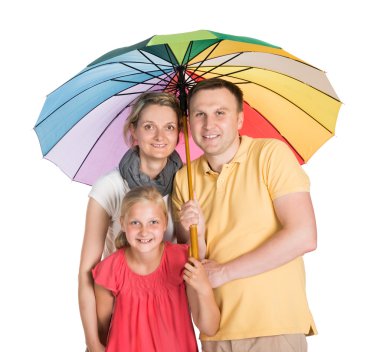 aile ayakta şemsiyesi altında sigortalı