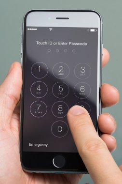 El kullanarak girmek Passcode uygulama üzerinde elma iphone6