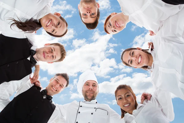 Chef y camareros — Foto de Stock