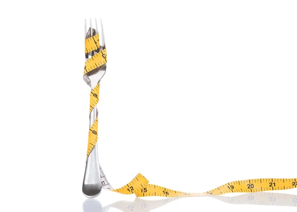 Fork dengan ukuran tape — Stok Foto