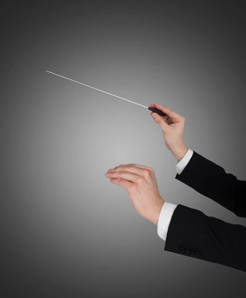 Hudba dirigent ruce — Stock fotografie