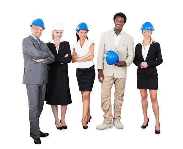 Architekten mit Hardhats — Stockfoto