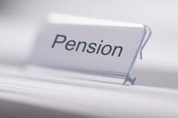 Pension Tag på bord — Stockfoto