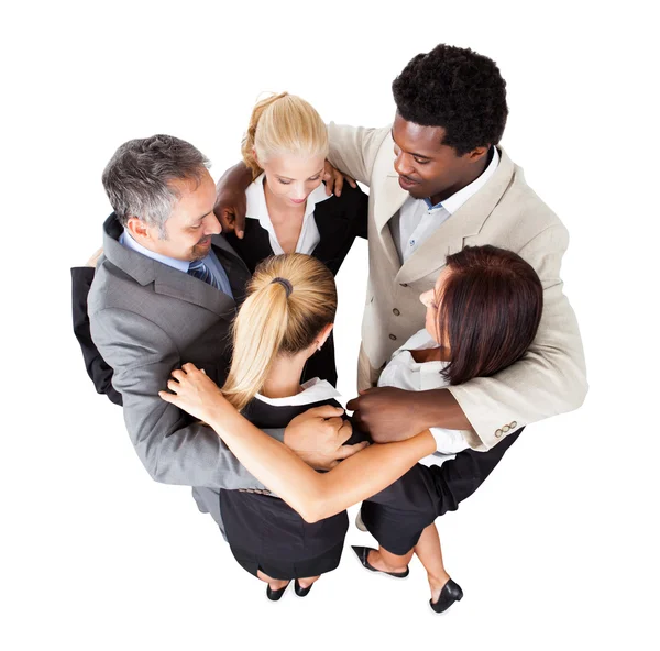 Multiethnic Business People Forming Huddle — Stock Photo, Image