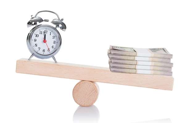 Alarmclock And  Dollars — Stock Photo, Image