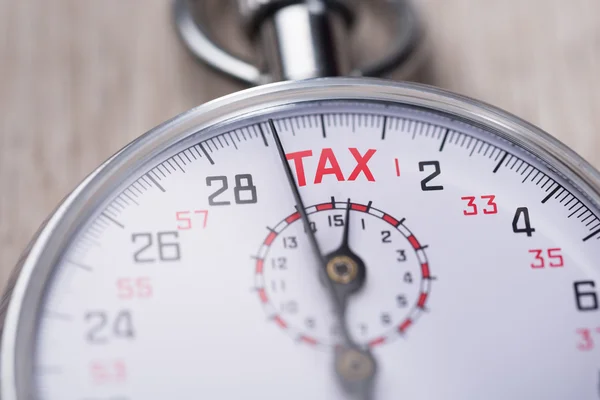 Cronómetro Mostrando Tiempo de Impuestos — Foto de Stock