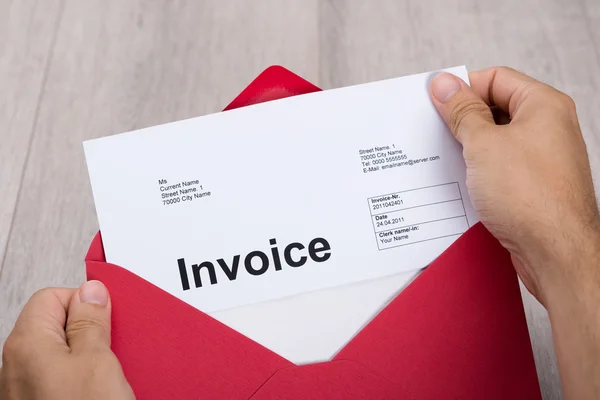 Hand Holding Invoice — Stock Photo, Image