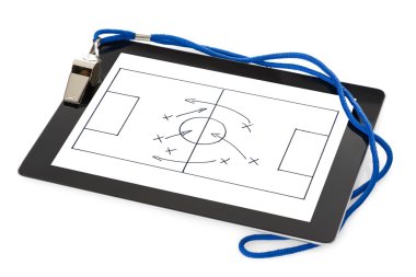 Islık ve futbol taktik diyagramı