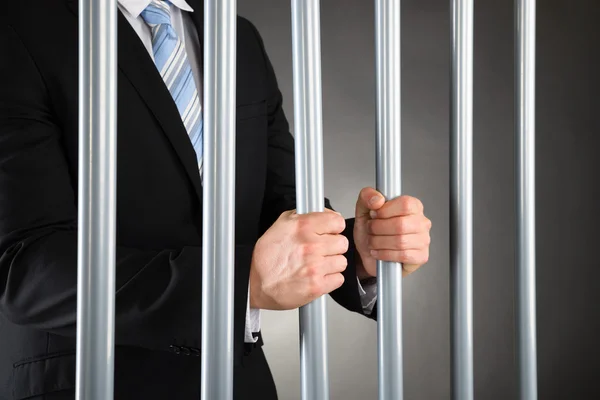 Businessman In Jail — Stock Photo, Image