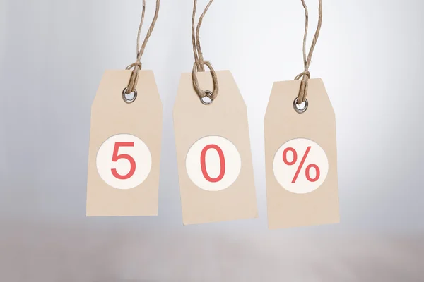 50 percent Discount Tags — Stock Photo, Image