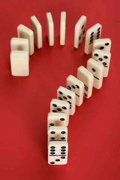 Frågetecken från Domino — Stockfoto