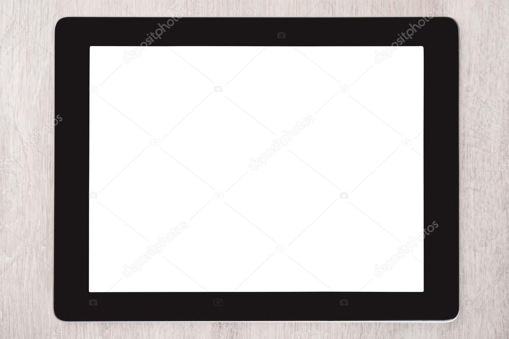 Digital Tablet With Blank White Screen