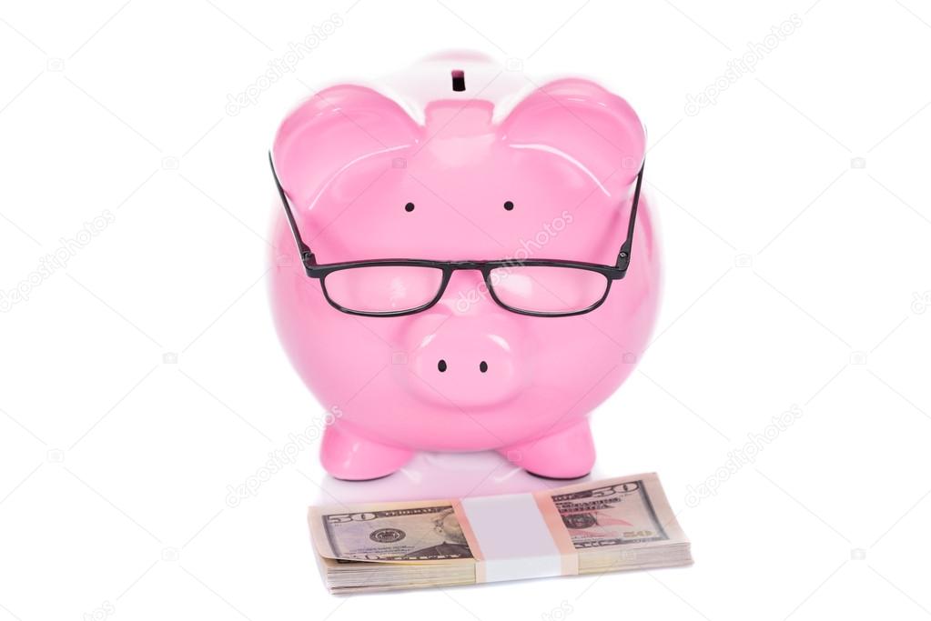 Piggybank With Dollar Bundle