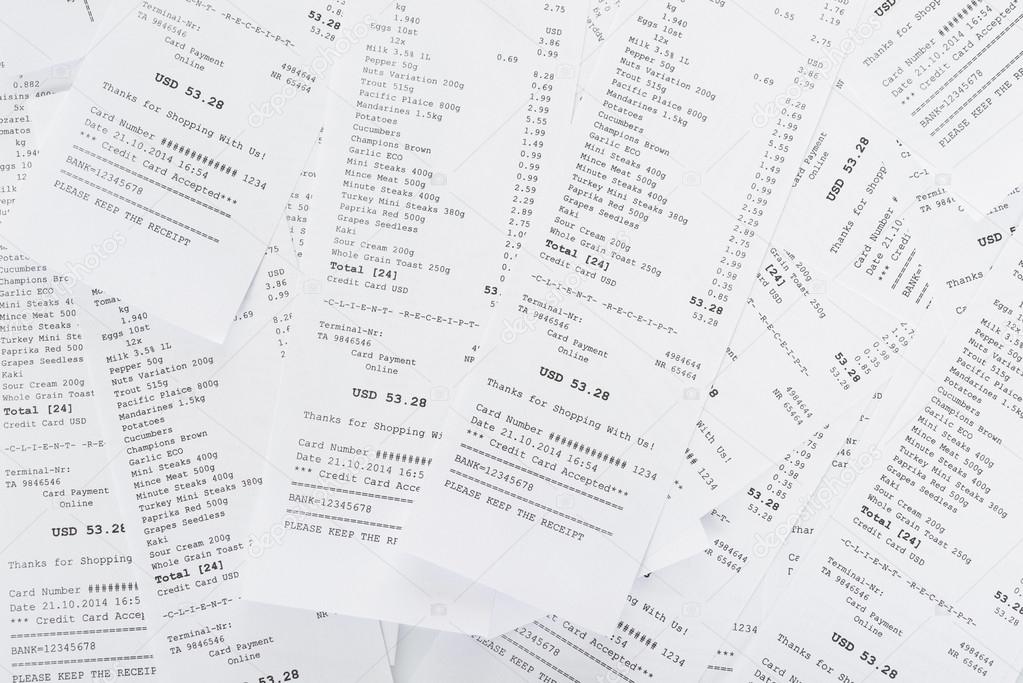 Collection Of Receipts