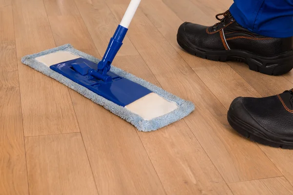 Janitor Mopping — Stock Photo, Image
