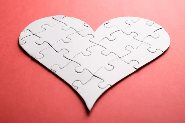 Forma del cuore fatto di puzzle — Foto Stock