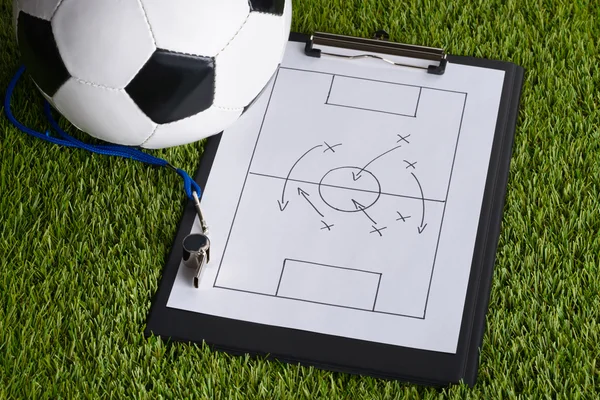 Fußballtaktisches Diagramm — Stockfoto