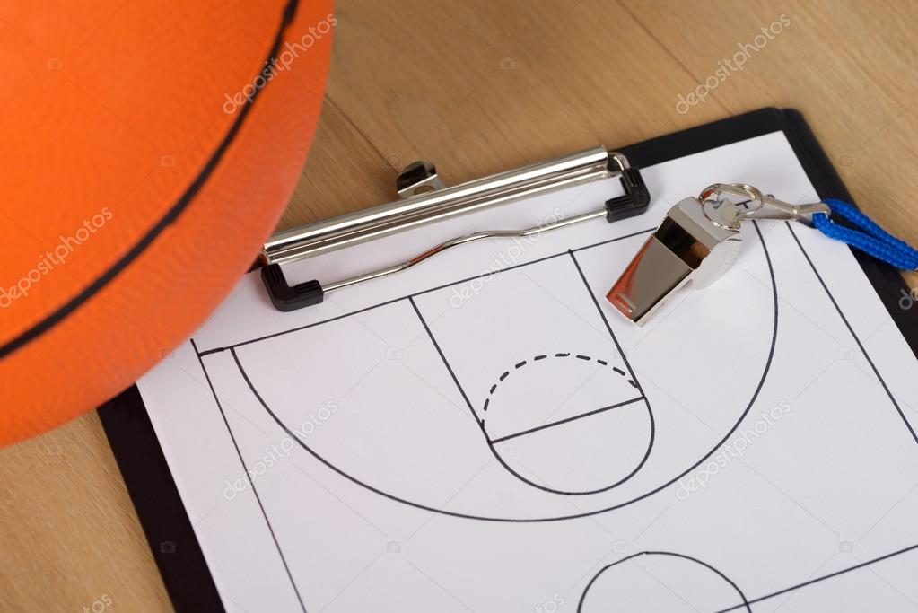 Whistle And Basketball Tactics — Stock Photo © AndreyPopov 63329255