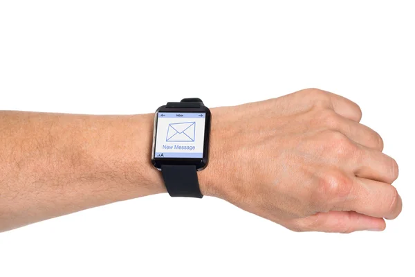 Hand dragen smartwatch — Stockfoto