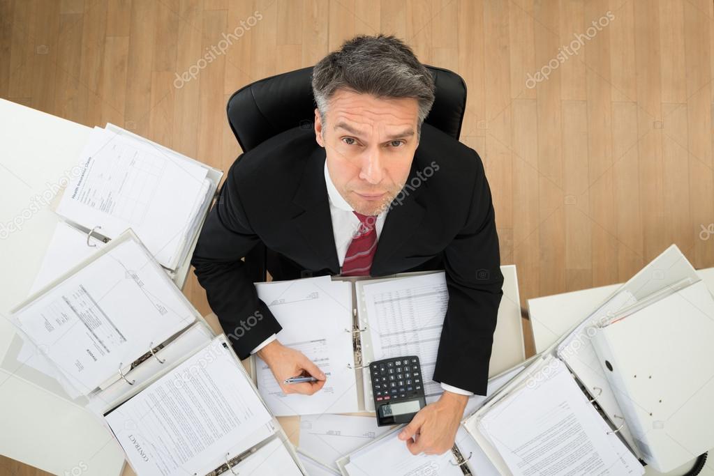 Businessman Doing Paperwork
