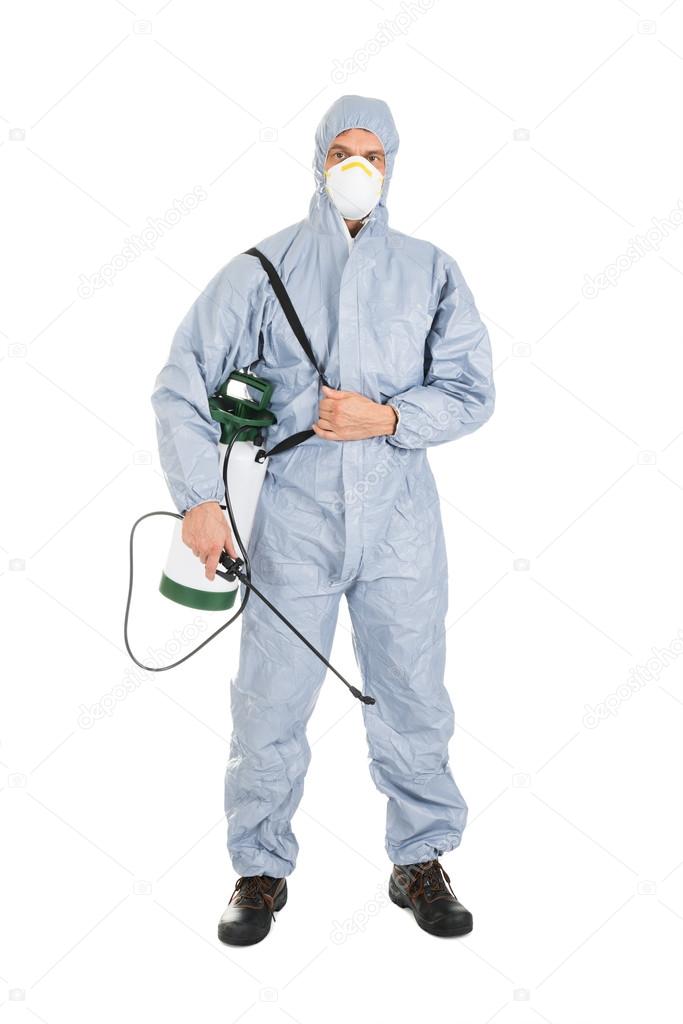 Pest Control Worker With Sprayer