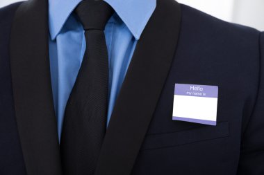 Kimlik kartı ile işadamı