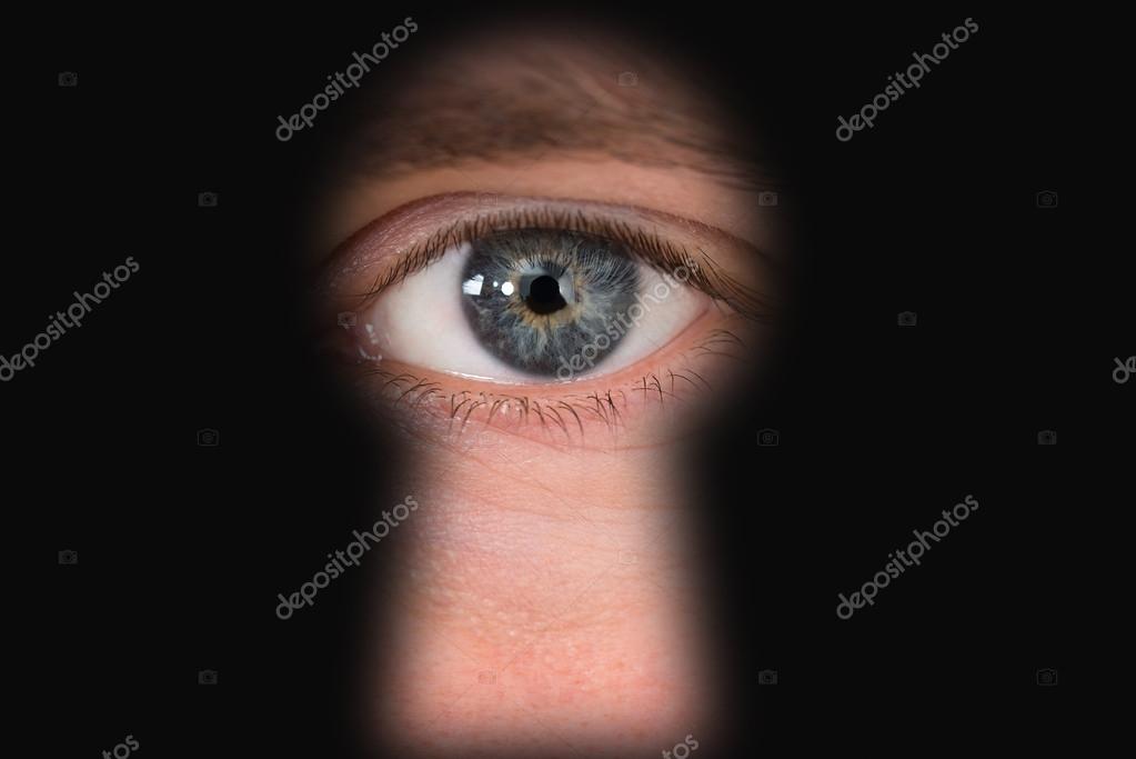 Person Looking Through Keyhole Stock Photo by ©AndreyPopov 63345081