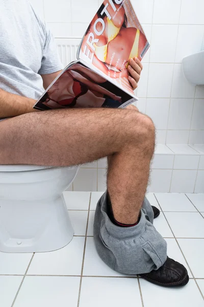 Man Holding Sexy Magazine — Stock Photo, Image