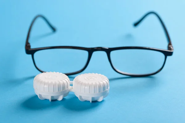 Szemüveg és a lencse esetén — Stock Fotó