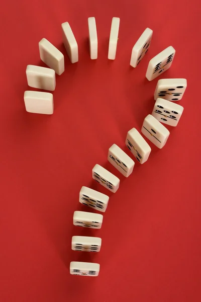 Question Mark  From Domino — Stock Photo, Image