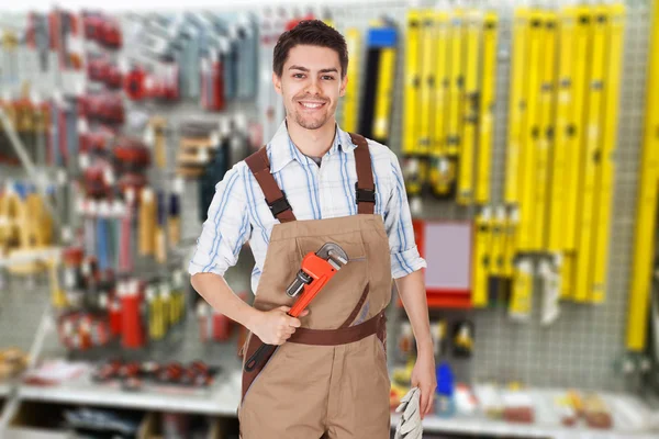 Smiling Male Plumber — Stock Photo, Image