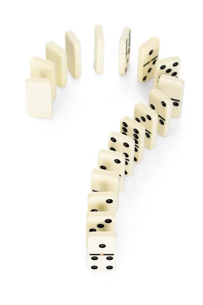 Frågetecken från Domino — Stockfoto