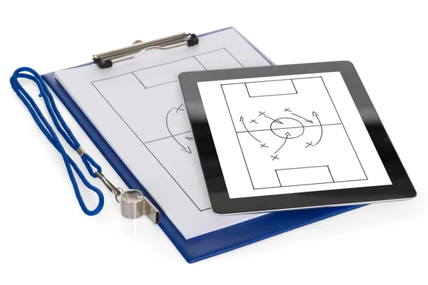 Voetbal tactiek Diagram — Stockfoto