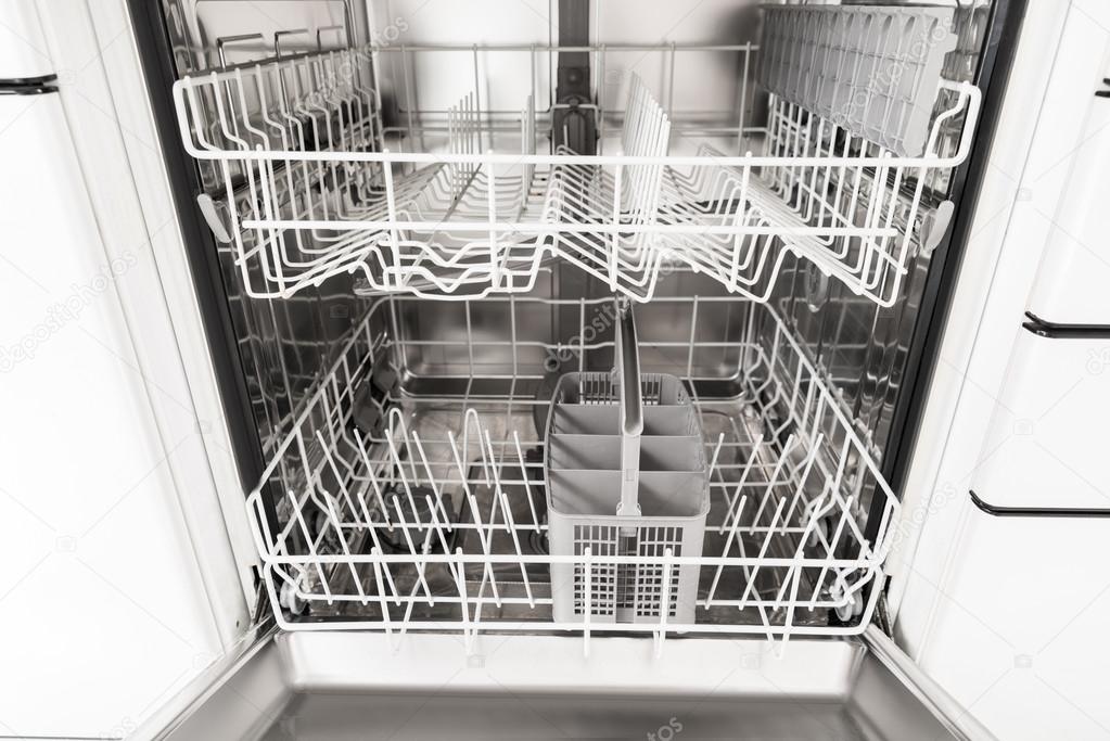Empty Opened Dishwasher