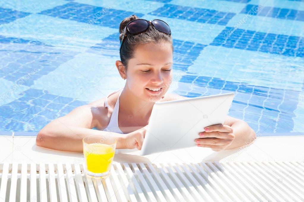 Woman Using Digital Tablet