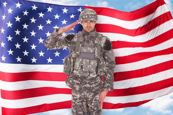 American Soldier Saluting