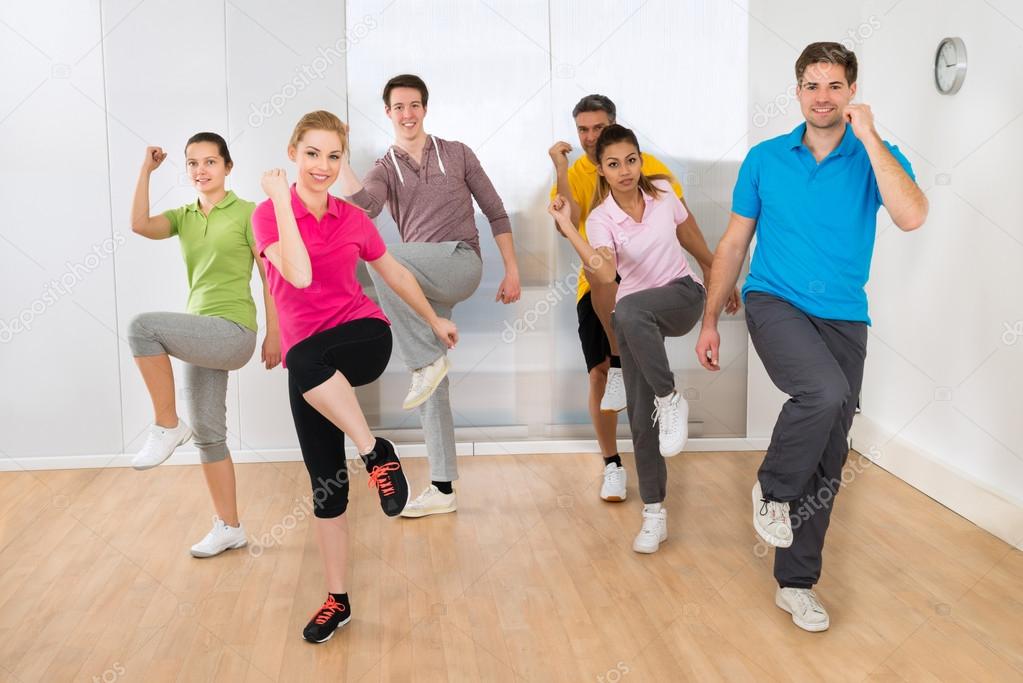People Dancing In Gym
