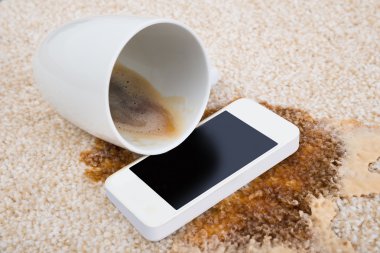 Coffee Cup Over Cellphone clipart