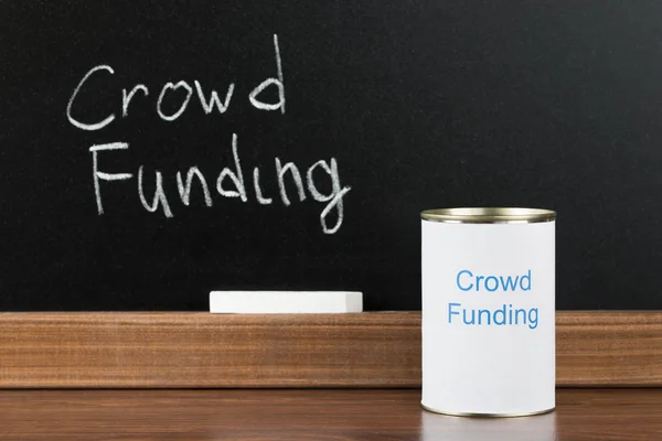 Crowd Funding Written On Can — Stock Photo, Image