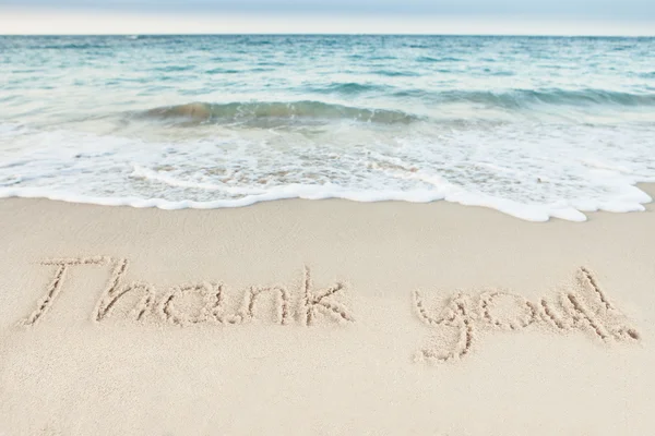 Thank You On Sand — Stock Photo, Image