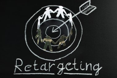 Retargeting Concept with Circle Of Target Group clipart