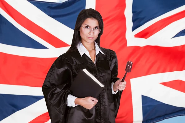 Judge With Book And Gavel — Stock Photo, Image