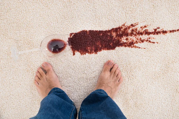 Wine Spilled On Carpet — Stock Photo, Image