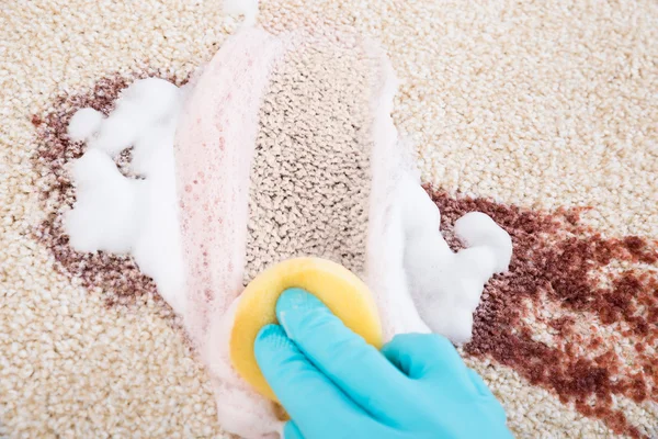 Alfombra de limpieza de persona — Foto de Stock