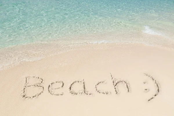 Beach And Smiley Face — Stock Photo, Image
