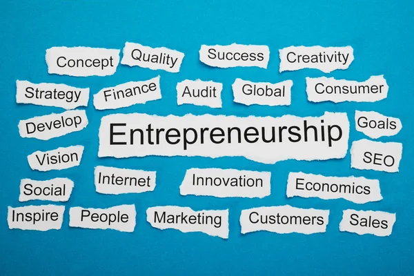 Word Entrepreneurship On Paper — Stock Photo, Image