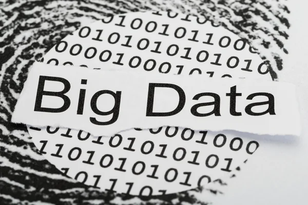 Texto Big Data no código — Fotografia de Stock