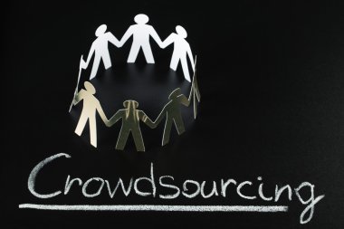 Crowdsourcing Word yazı tahtası üzerinde